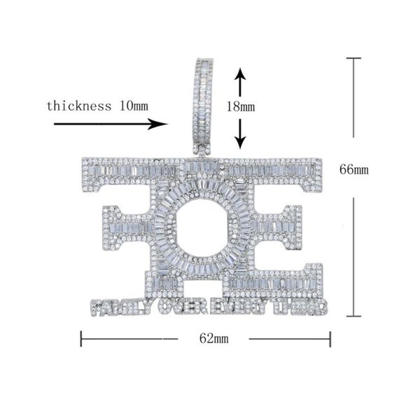 New Letter Iced Out Family Over Everything Pendant - Picture 3 of 6